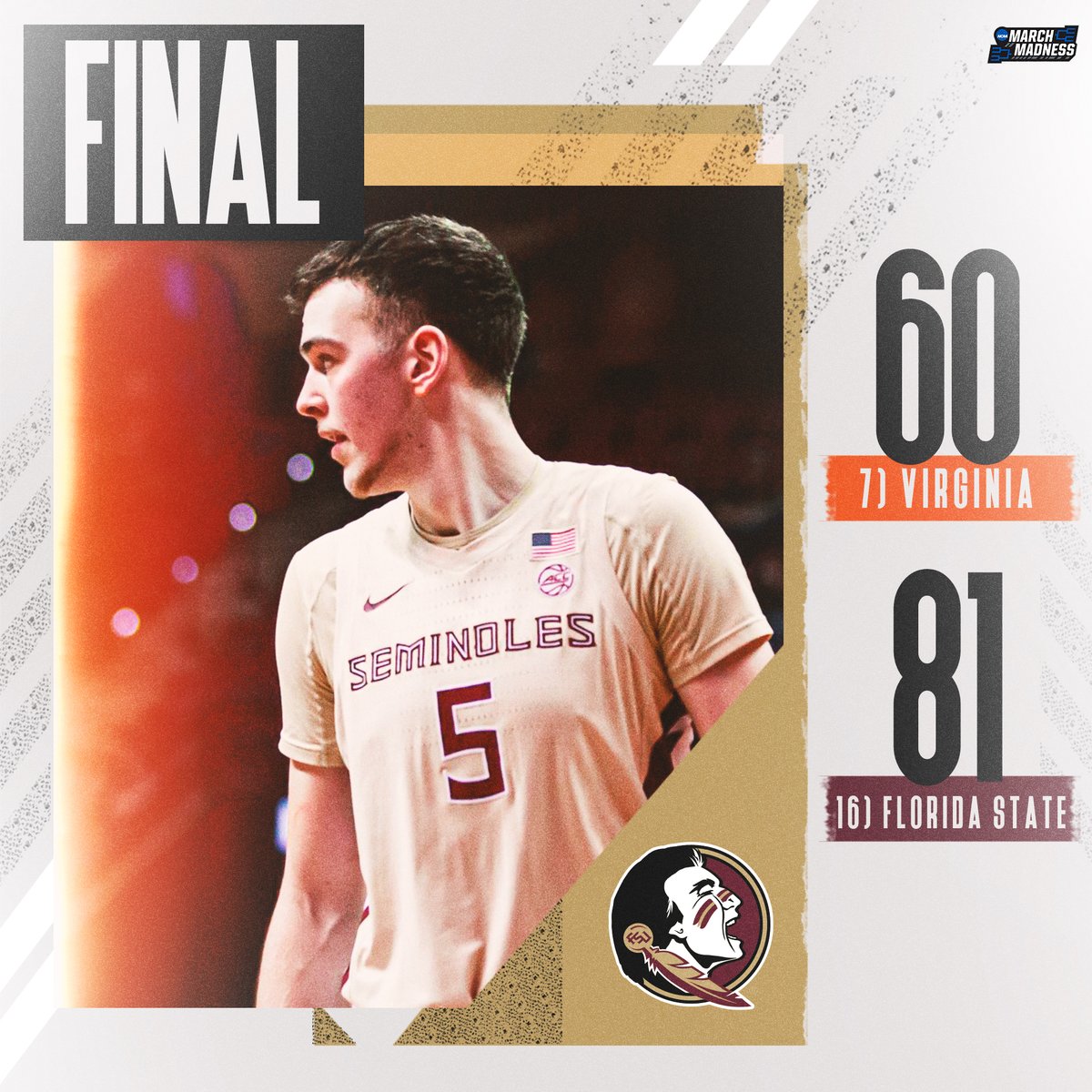 DON'T SLEEP ON THE NOLES! 🤫 Florida State dominates No. 7 Virginia for their 24th consecutive home ACC win!