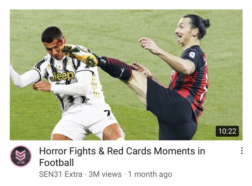 Zlatan with the taekwondo on Cr7