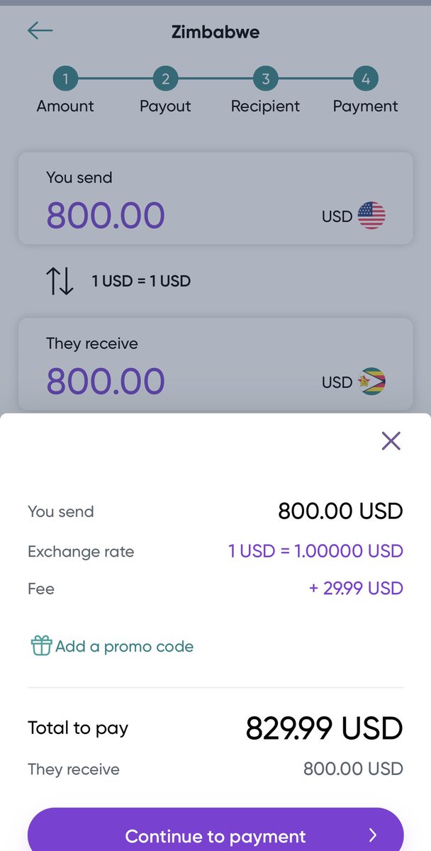 Here are charges from  @WorldRemit &  @MoneyGram is a little cheaper but it’s still over 10% if one uses the debit/credit card option. Paying via bank account would process in a about 7 days which is cray.