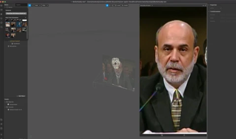 From these clips I selected key statements & used my 'Banker Buddy' AR mask to create alternate videos of each character. The mask itself, I designed using illustrator & used it as a face texture in facebook's Spark AR program, which is open for creators to create & publish.