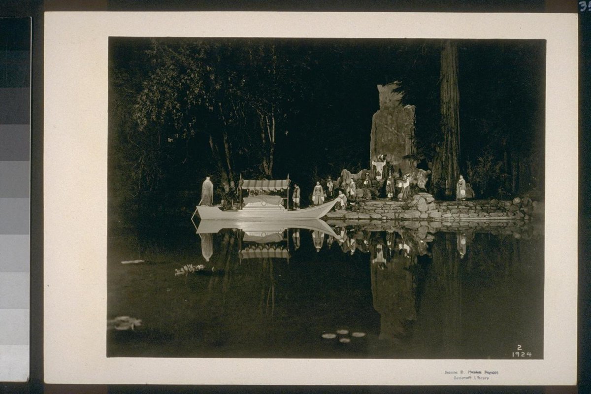 2/ These photos were taken in the 1900’s and depict the god moloch erected in solid stone. The photo on the right hand side is showing the beginning of a certain “mock” child sacrifice. The effigy of a child is placed on the boat and set aflame and pushed into the water.