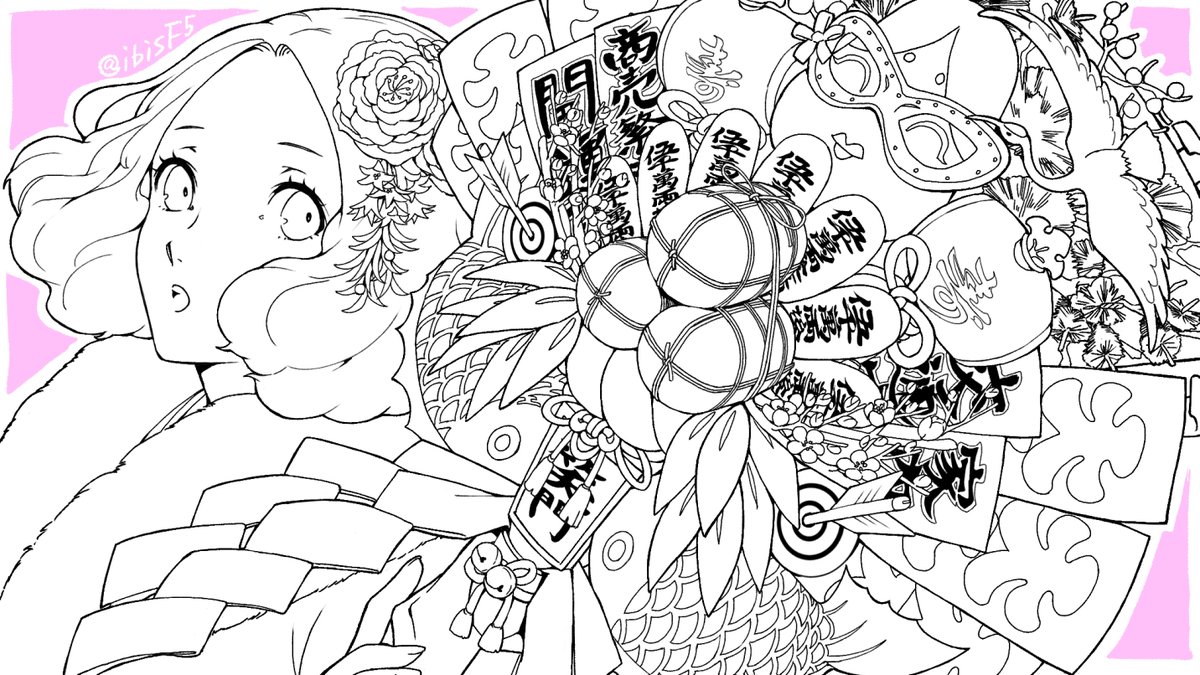みてみて。今年一番頑張った線画💪✨
まだ2月だけど🙃 