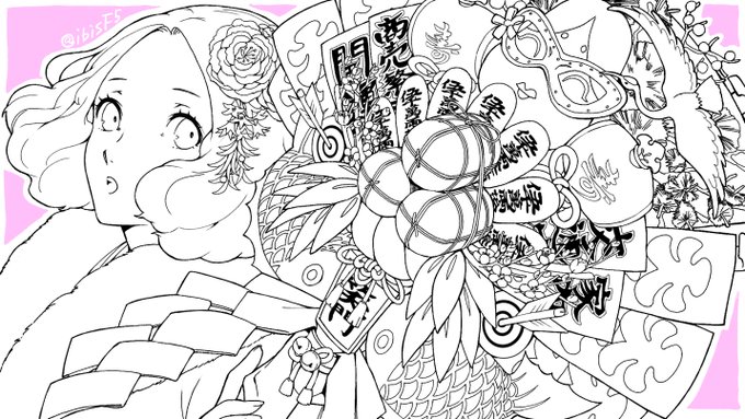 みてみて。今年一番頑張った線画💪✨
まだ2月だけど🙃 