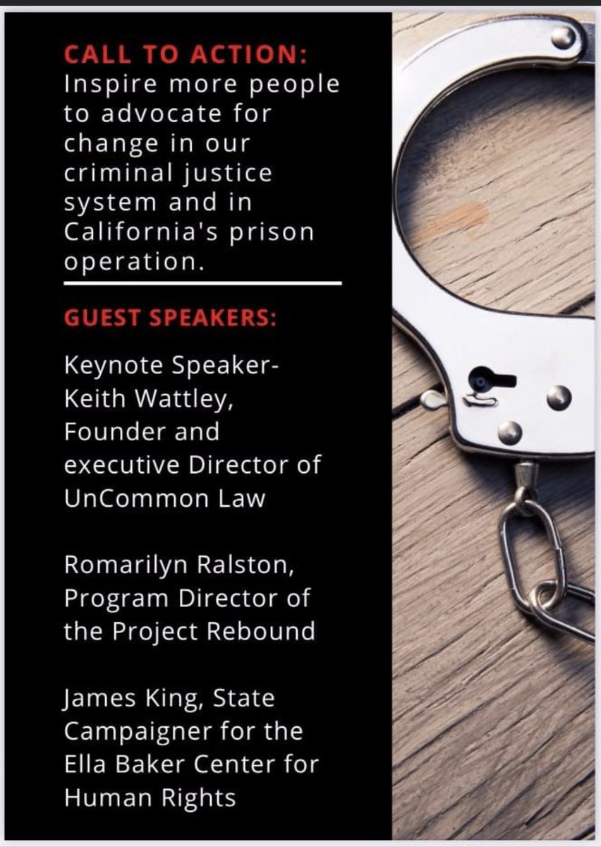sf_unity's tweet photo. Mark your calendar for our upcoming forum on #massincarceration and the #CriminalJustice system. Visit our website to learn more. https://t.co/t2Y4qB4LGh