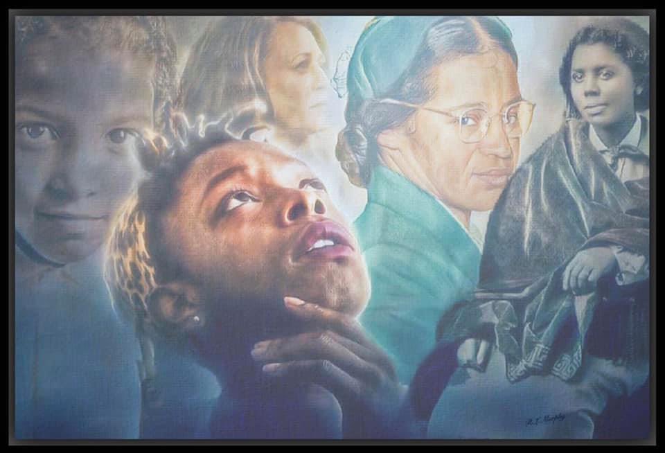 “Pioneers” my art work for #BlackHistoryMonth  Hold your head up high!!