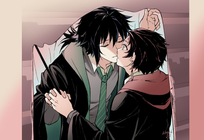 JBさんがTwitterに投稿した冨岡義勇(鬼滅の刃)のイラスト。