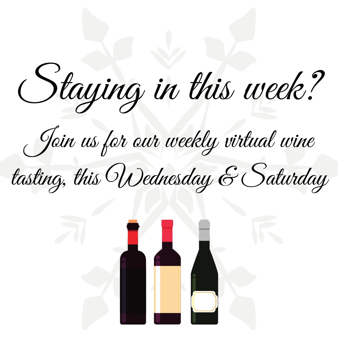 Enjoy being snowed in with our virtual wine tasting! Taking place this Wednesday at 5pm &amp; Saturday at 3pm 

#Chicago #Snowday