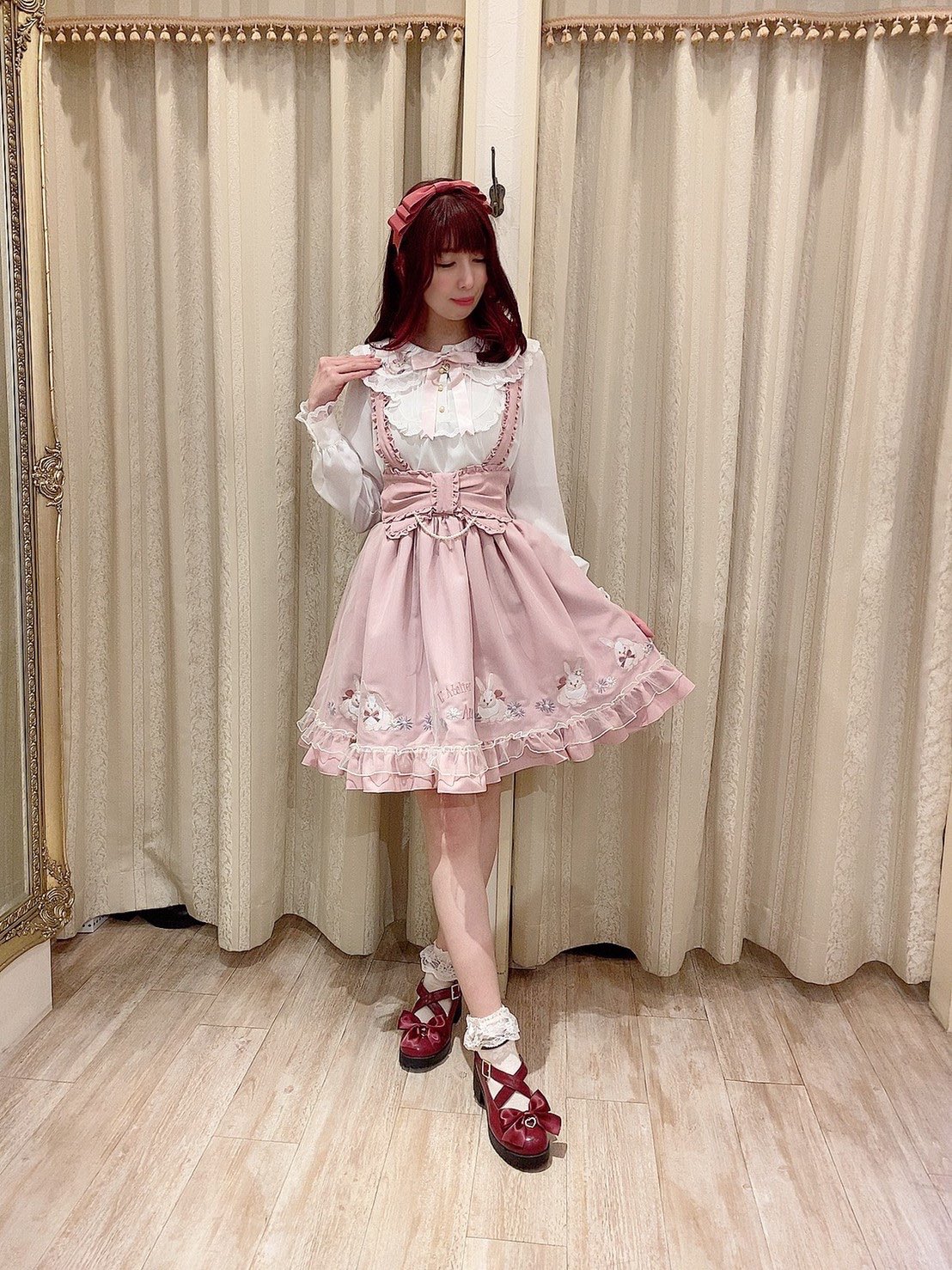 アマベル、ふわふわうさぎのリボンスカート＆ブラウス ♢ふわふわうさぎシリーズ♢ | Amavel BLOG