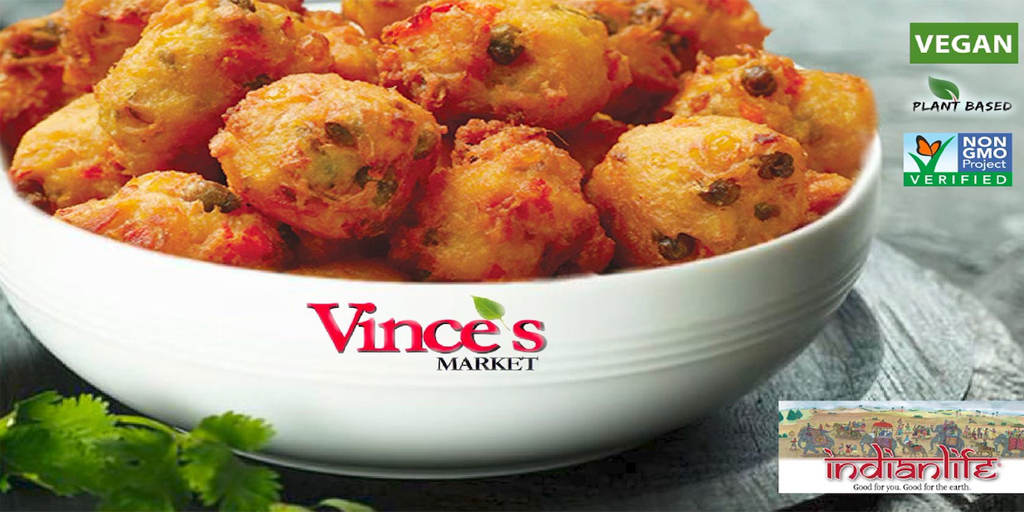 <a href="/VincesMarket/">Vince's Market</a> 4 <a href="/indianlife/">indianlife</a> #Pakoras? Check out our #meal-sized #Herb #Samosas in the #PreparedFoods Department too. 
#Delicious &amp; #Healthy #HeatAndEat convenience!
#MixedVegetablePakora #SpinachPakora #OrganicSamosa #Samosas #Pakoras #nongmofoods