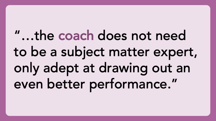 7/ A note about  #FeedbackAsCoaching. This is a great way to think about giving feedback to your ”superstar” learners.Think about Serena Williams’ or Simone Biles’ coaches…I have a sneaking suspicion they are not as talented as their coachees, yet still coax out improvement.