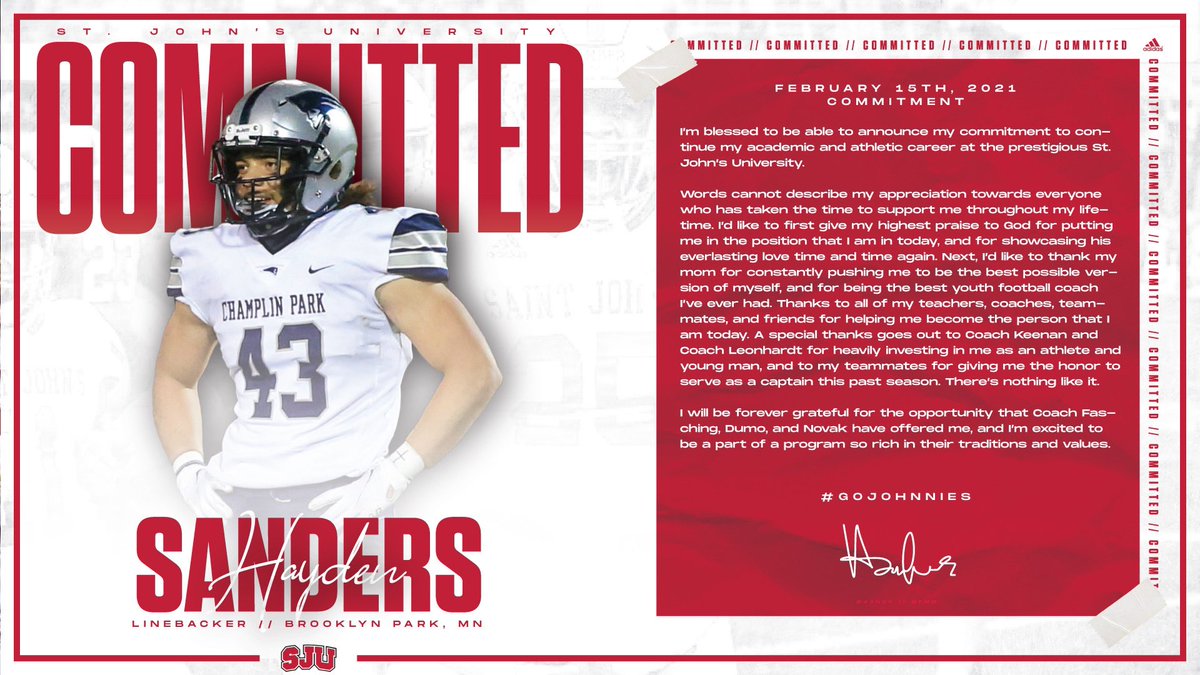 Committed. #GoJohnnies

<a href="/CSBSJU/">CSB+SJU</a> <a href="/SJUFootball/">Johnnie Football</a> <a href="/SJUFBCoachDumo/">Damien Dumonceaux</a> @SJUDefense <a href="/CPRebelFootball/">CP Football</a> <a href="/LeonhardtBruce/">Bruce Leonhardt</a>