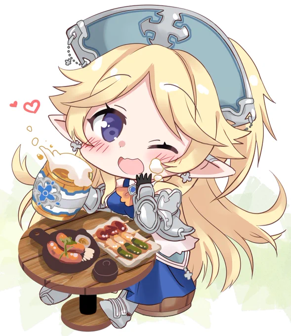 楽しく麦しゅわを飲むユカリさんです🍺✨ #プリコネR 