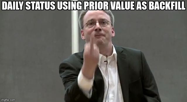 overflow_meme's tweet image. Daily status using prior value as backfill stackoverflow.com/questions/6621… #sql #sqlserver #sqlserver2016 #tsql