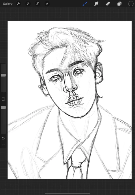 a yunho wip!!!!! i forgot how fun he is to draw haha 