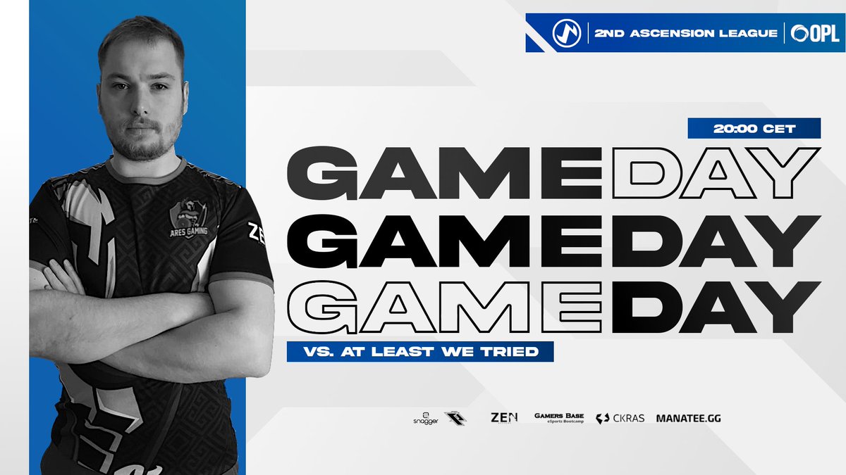 In der #AscensionLeague steht für unsere Spartiaten der nächste Gegner vor den Toren. Zeigt ALWT euer Handwerk!

⚔️ <a href="/ALWTr6/">At Least We Tried</a> 
⏰ 8pm
🎥 TBA

🛡️⚔️#AhuAres @OPLeagueEU #AresArmy ⚔️🛡️