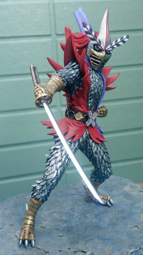 □未組立 海洋堂 1/15 変身忍者嵐 月ノ輪 ガレージキット 海洋