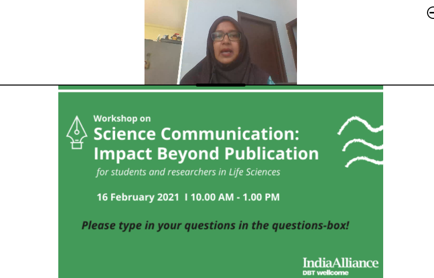 India_Alliance's tweet photo. #NowOn
We have kicked off the workshop on "Science Communication: Impact Beyond Publication" for students and researchers in #lifesciences 🗣️
With session 1 on 'Popular Science Writing for Researchers' with @shaneri👨💻👩💻
If registered, tune in now❗️
TrainingPartner @Editage https://t.co/LRXA109MAb