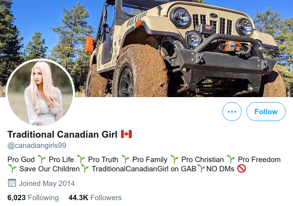 Hmm, what's this? A woman on Twitter? A traditionalist woman on Twitter? HMMMM LET'S SEE