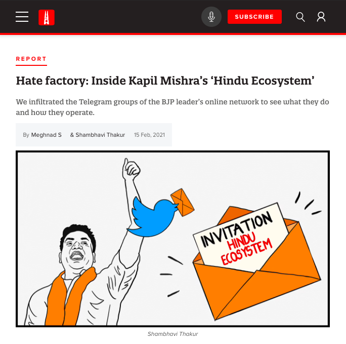 Time for another thread. Newslaundry has come up with an 'expose' on Kapil Mishra. The prime aim here is to come up with a comparison of KM's work with the infamous Greta Toolkit. Let us see what it really talks about. #Thread