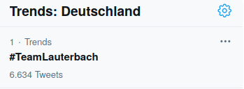 ArnoldSchiller's tweet photo. #TeamLauterbach ist ja immer noch in den Trends auf Platz 1 doch nicht nur ein #Nachtschicht trend - die #Tagschicht pflegt ihn wohl auch. https://t.co/hYW0tD7g3f
