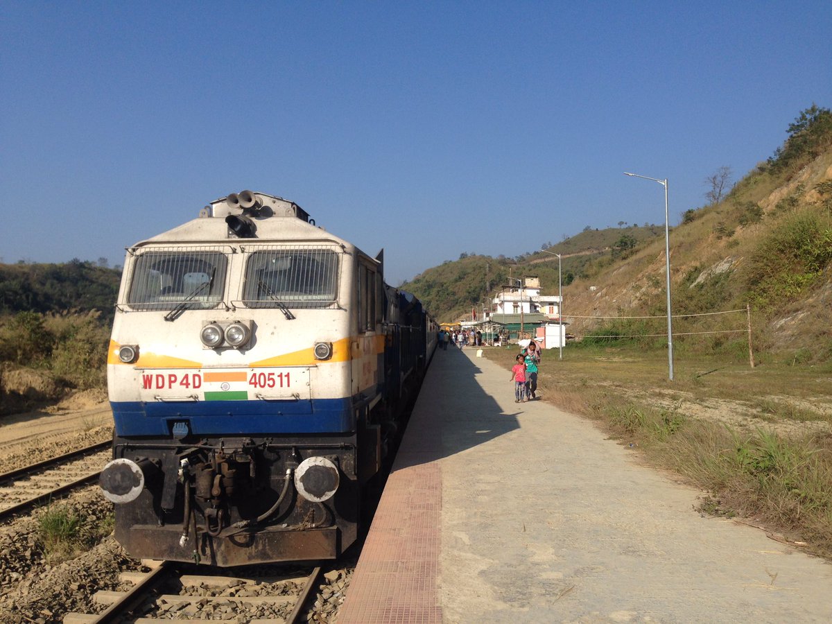 16-2-2018 Wish to share yet another beautiful and emotional  #MemoriesWithRailways ! On this date I visited Vangaichungpao Rly Station in  #Manipur which is just the 2nd Rly station in that state, next to Jiribham. I took a passenger train from  #Silchar (in Assam)  #Thread