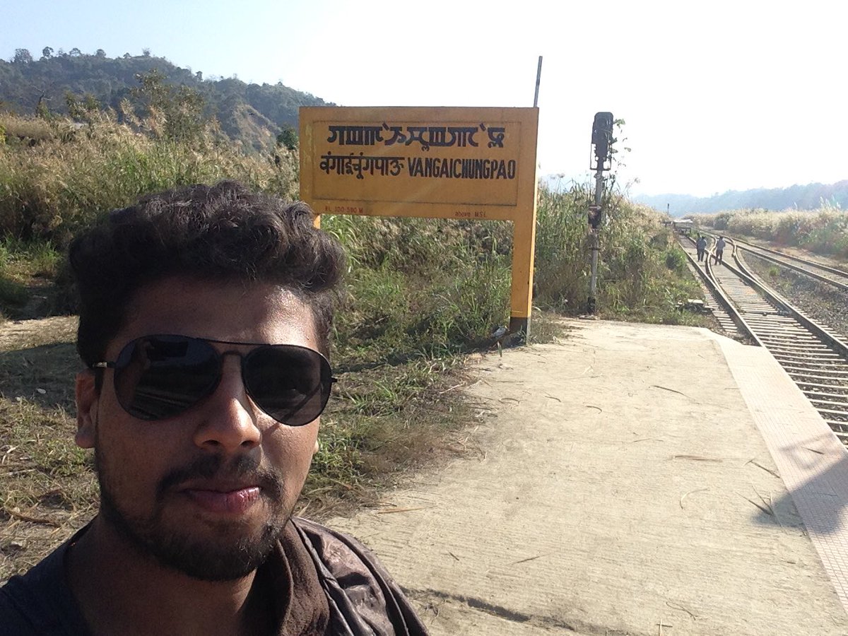 16-2-2018 Wish to share yet another beautiful and emotional  #MemoriesWithRailways ! On this date I visited Vangaichungpao Rly Station in  #Manipur which is just the 2nd Rly station in that state, next to Jiribham. I took a passenger train from  #Silchar (in Assam)  #Thread