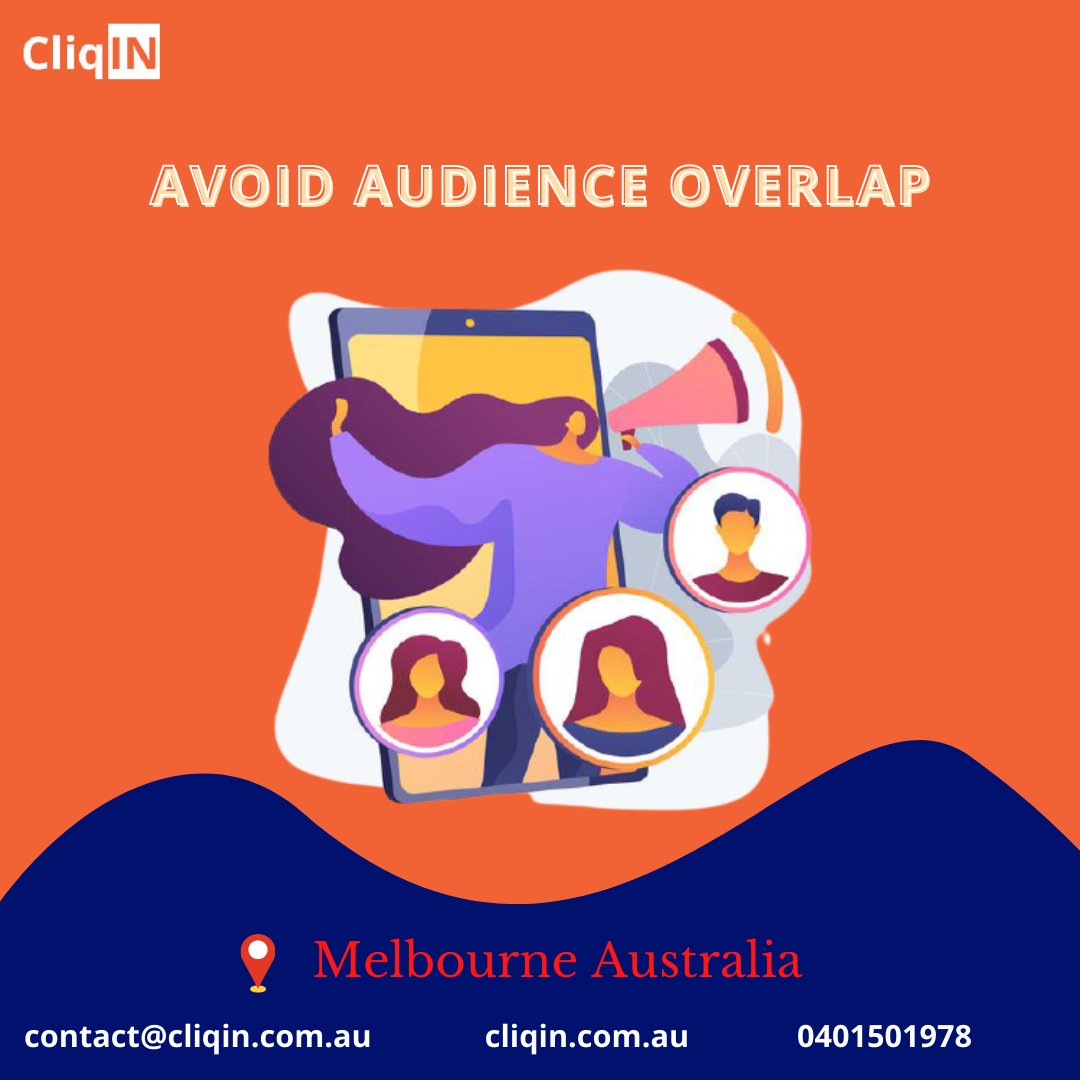 CliqinA's tweet photo. So many marketers waste money paying for two (or more) ad sets that fight for the same audience’s attention. Audience overlap is an easily avoidable mistake that no company should be falling victim to. 

#audience #maketing #socialmedia #strategy https://t.co/ckj0lkyv5y