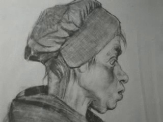 But the result for "An African woman" (00:46 in  https://openbeelden.nl/media/27849 ) returns a van Gogh sketch "Head of a woman" ( https://www.vangoghmuseum.nl/en/collection/d0362V1962) that depicts a woman from the Nuenen (NL) area. Confirming for me that in addition to the archive's bias, CLIP also has strong biases.