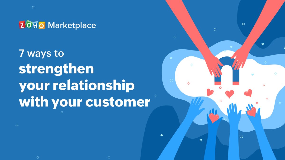 ZohoMarketplace's tweet image. #CustomerCare | Good relationships are formed through communication and trust, so how is your relationship with your customers any different? Here are 7 ways to develop meaningful customer relationships using extensions for @ZohoDesk from Zoho Marketplace. zurl.co/WVzH
