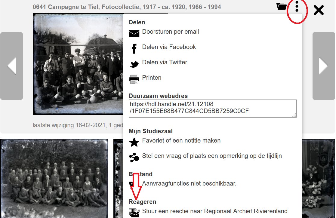 RARivierenland's tweet photo. We hebben 35 glasplaten van #Campagne uit #Tiel online gezet. Foto’s uit 1917-1925 van oa voetbalclubs #Theole en #Voorwaarts. We weten niet precies wie, wat en waar. Kun je ons helpen? Ga naar https://t.co/SVgddNmeW4, klik op de 3 puntjes rechtsboven en kies Reageren in het menu https://t.co/Fe4Jy7DfXb