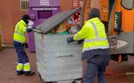 Bin man dubbed 'Usain Bolt' after video sees him sprinting away from huge rat