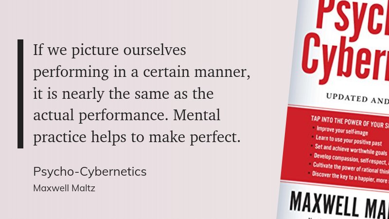 'If we picture ourselves performing in a certain manner, it is nearly the same as the actual performance. Mental practice helps to make perfect.' Maxwell Maltz, Psycho-Cybernetics #mentalpractice #performance