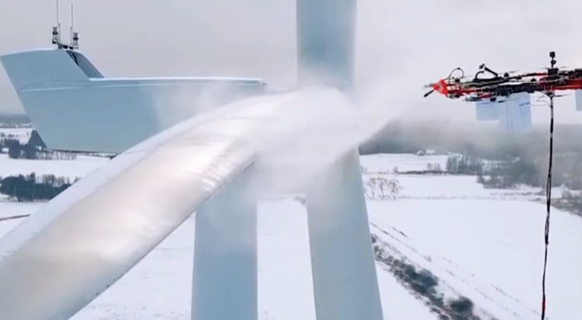 4 million without power—Texas could have invested in at least 3 things for its frozen wind turbines:water resistant coating on bladesmore de-icing dronesupgrades in heating packagesIf they can work atop snow-covered Alps. They can work in Texas.  #PolarVortex