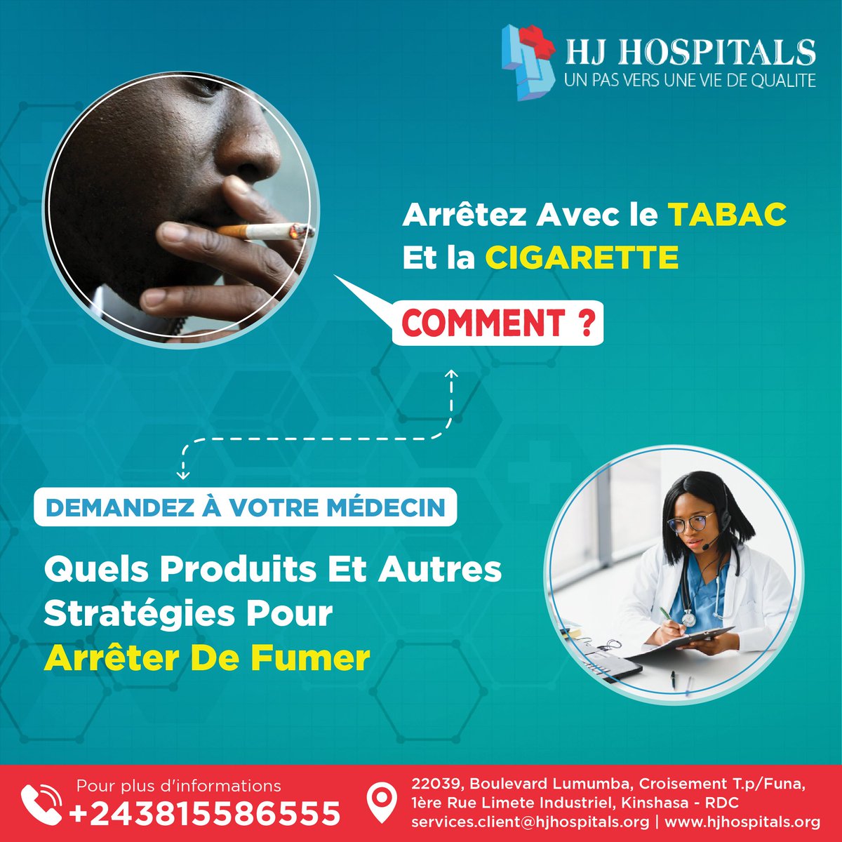 HjHospitals's tweet image. Les experts ont proposé des moyens pratiques pour réduire le risque de développer un cancer de son vivant. Glissez à gauche, lisez et partagez avec vos proches dès aujourd'hui !

#CancerHealth #Kinshasa #DRC