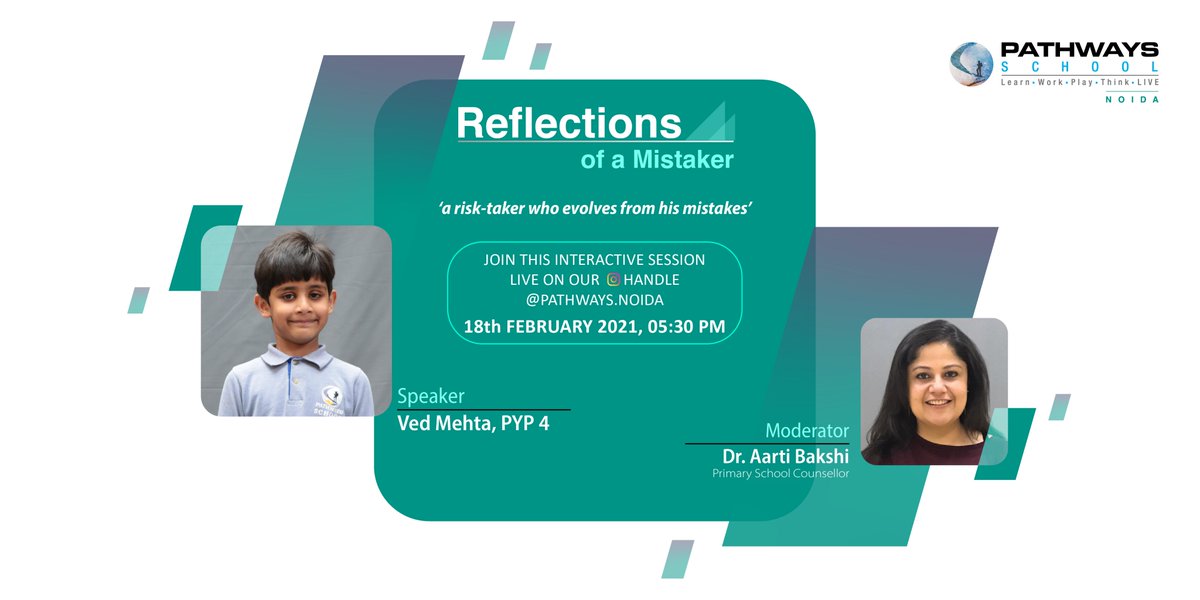 Join us for an exclusive LIVE session on Instagram with Ved Mehta, PYP 4, &amp; delve into the world of this ‘boy wonder’ to see what defines him.
Get your questions ready and mark your calendars!
#Pathways #PathwaysSchoolNoida #InstaLive ##Learn #Work #Play #Think #Live