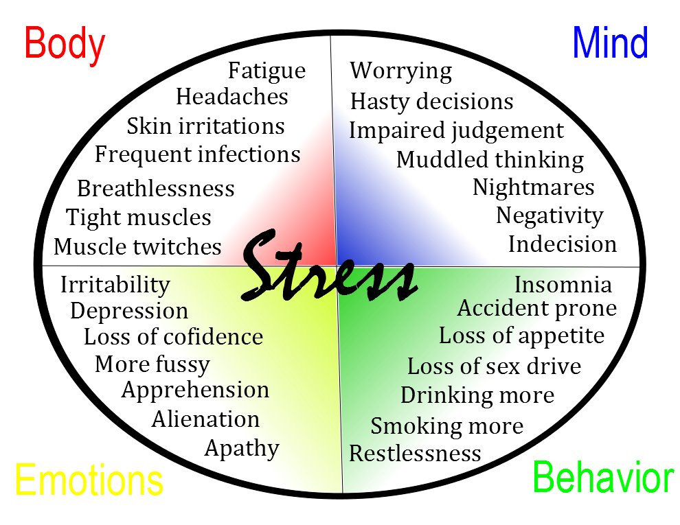 Stress manifests in different ways for different people - its a very individual thing. So its (sort of) reassuring to realise that almost everyone is regularly experiencing symptoms of stress.