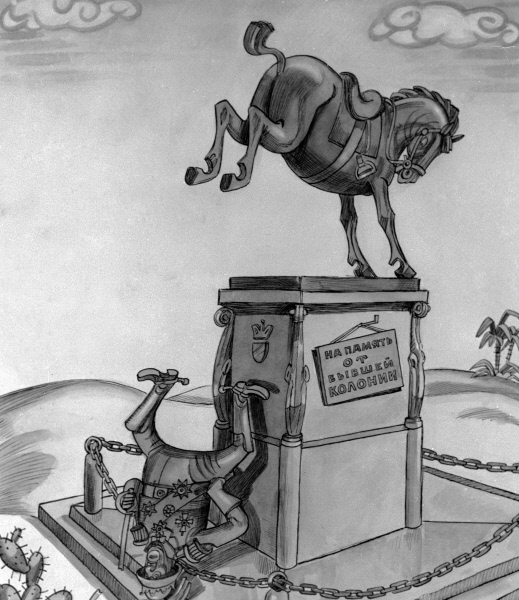 18. Et en 1970 (pour autant que je puisse en juger d’après des légendes incertaines en ligne) il anticipait le mouvement des statues contestées avec ce colonisateur renversé !!Encore une fois n'étant pas spécialiste ni russophone, compléments et corrections plus que bienvenus :)