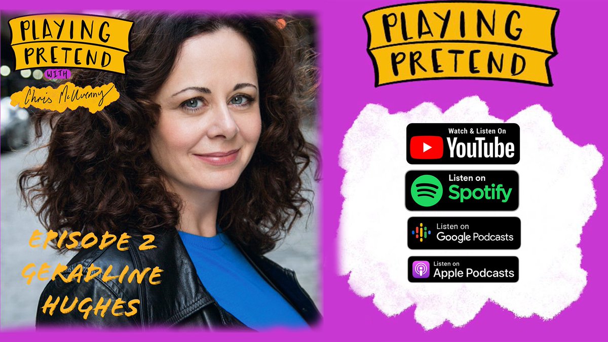 Episode 2 Out Now! In this episode we discuss @geroildeen tough upbringing in a war torn Belfast, getting a role in a Hollywood movie at the age of 13, her process in writing her story in a one-woman show and becoming a Broadway star after leaving LA. linktr.ee/playingpretend…