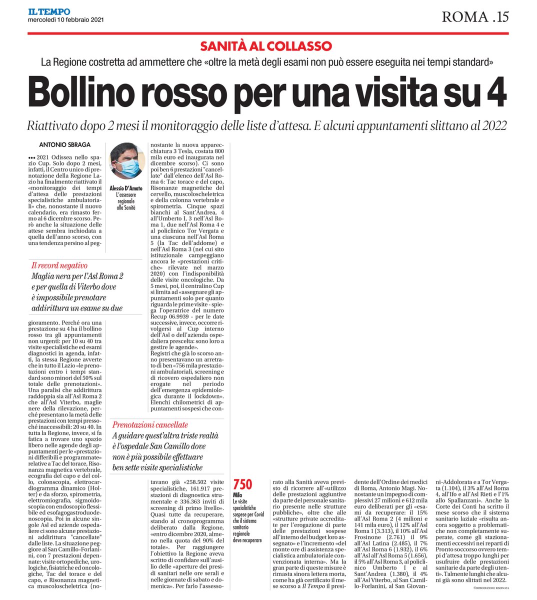 ComLottQuadraro's tweet photo. Il Recup della Regione Lazio ha finalmente reso pubblici i dati dei ritardi delle visite mediche.
La Asl Rm 2 è la peggiore il doppio dei ritardi rispetto alla media.
Servono anche nuovi spazi per aprire ambulatori pubblici e accessibili a tutte e tutti.

https://t.co/U354ifl5m9 https://t.co/YWKKNT9poV