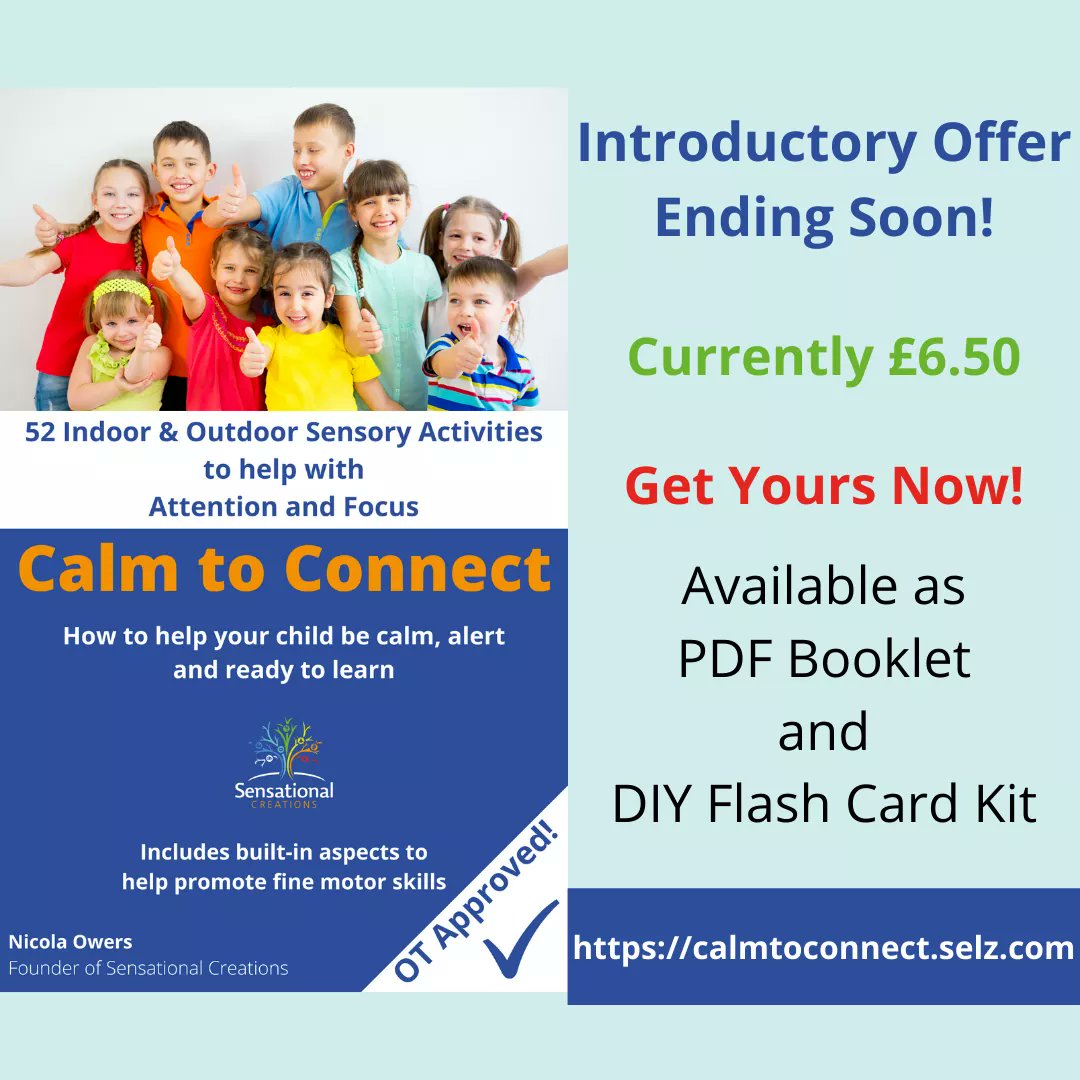 I can't hold this price much longer, folks.

We've had some amazing reviews on this, don't miss out!
calmtoconnect.selz.com

#Autistic #Autism #ASD #ASC #ADD #ADHD #Dyspraxia #DCD #SensoryProcessing #SPD #Tourettes #SEN #SENCO #SpecEd #additionalneeds #neurodiverse #Lockdown