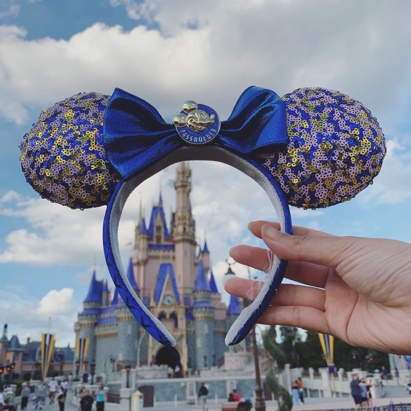すちわーと In ディズニーワールド 最近の お気に入り の ミニーカチューシャ ディズニーワールド の新しい シンデレラ城 の色合いなんです S੧ マジックキングダム で シルベーヌちゃんが気付いてくれてビックリ 素敵 Wdw
