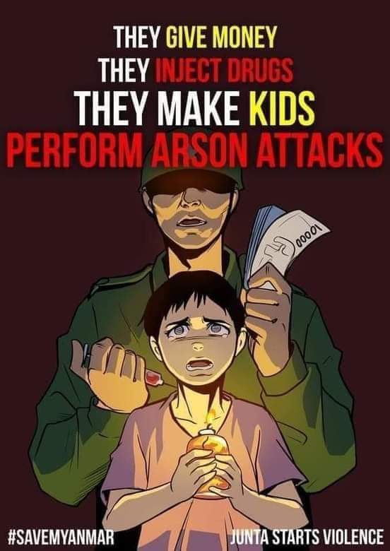 People in Burma do not sleep at night because they are afraid of being arrested, burned or killed by the military. 
#SaveMyammar 
#WhatsHappeningInMyanmar 
#CivilDisobedienceMovementMyanmar