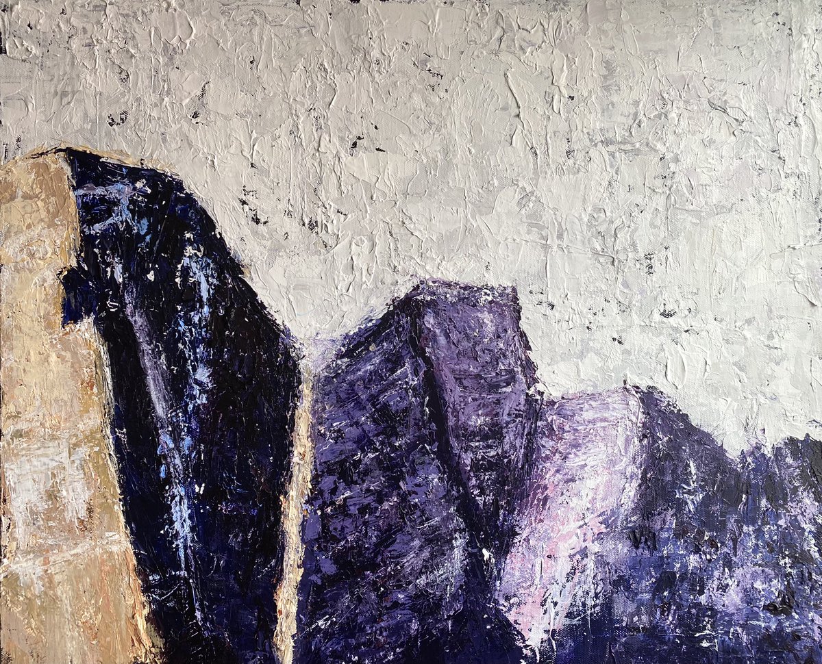 SeanArtist2's tweet photo. OHSU Tram and Ice. #paletteknife #Artist #ContemporaryArt  #Art #abstractart #abstractpainter #impressionism #impasto #acrylicpainting #painterontwitter https://t.co/oOl7zkm0QM