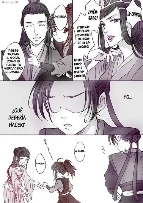 ※Spanish versiontranslation by Yuki san  Thank you!元のはまたリプ欄にひっぱりますね#mdzsfanart  #JiangCheng #WeiWuxian 