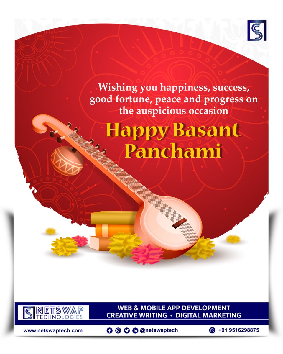 swapnil_karma's tweet image. &quot;सरस्वती नमस्तुभ्यं वरदे कामरूपिणी, विद्यारम्भं करिष्यामि सिद्धिर्भवतु में सदा।&quot;

#NetSwapTechnologies prays the #MaaSaraswati on #SaraswatiPuja.

.
.
.
.
#सरस्वती_पूजा 
#बसंत_पंचमी
#WebDevelopment #creativewriting 
#DigitalMarketing #MobileAppDevelopment #tuesdaymotivations.