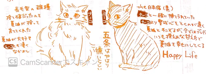 だいぶ前に描いてた夏五の夏油さんちの子猫ちゃん設定らくがき
言わずもがなあの子たち 