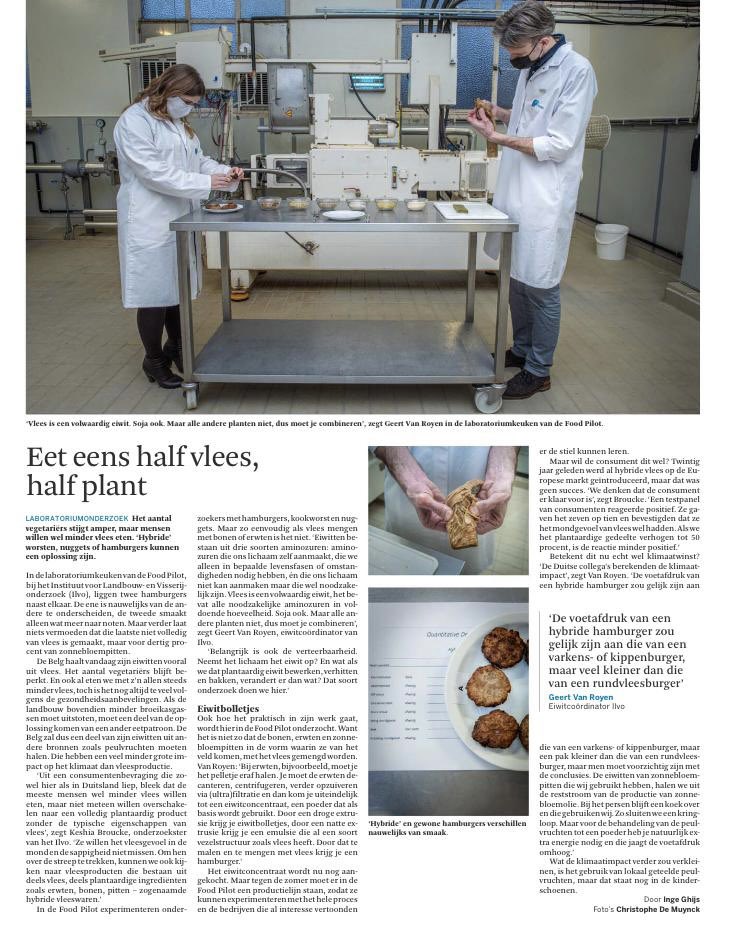 KarlBoumans's tweet photo. Eet eens half vlees en half plant!Duurzame Innovatie dankzij @FoodPilot_Melle #food (samenwerking tussen @ILVOvlaanderen #ilvo @FlandersFOOD #FlandersFOOD)
#innovatie #duurzaam #eiwit #soja
#sterkgroeien
https://t.co/RSxXfD0sVB https://t.co/9ZNbNykq7o