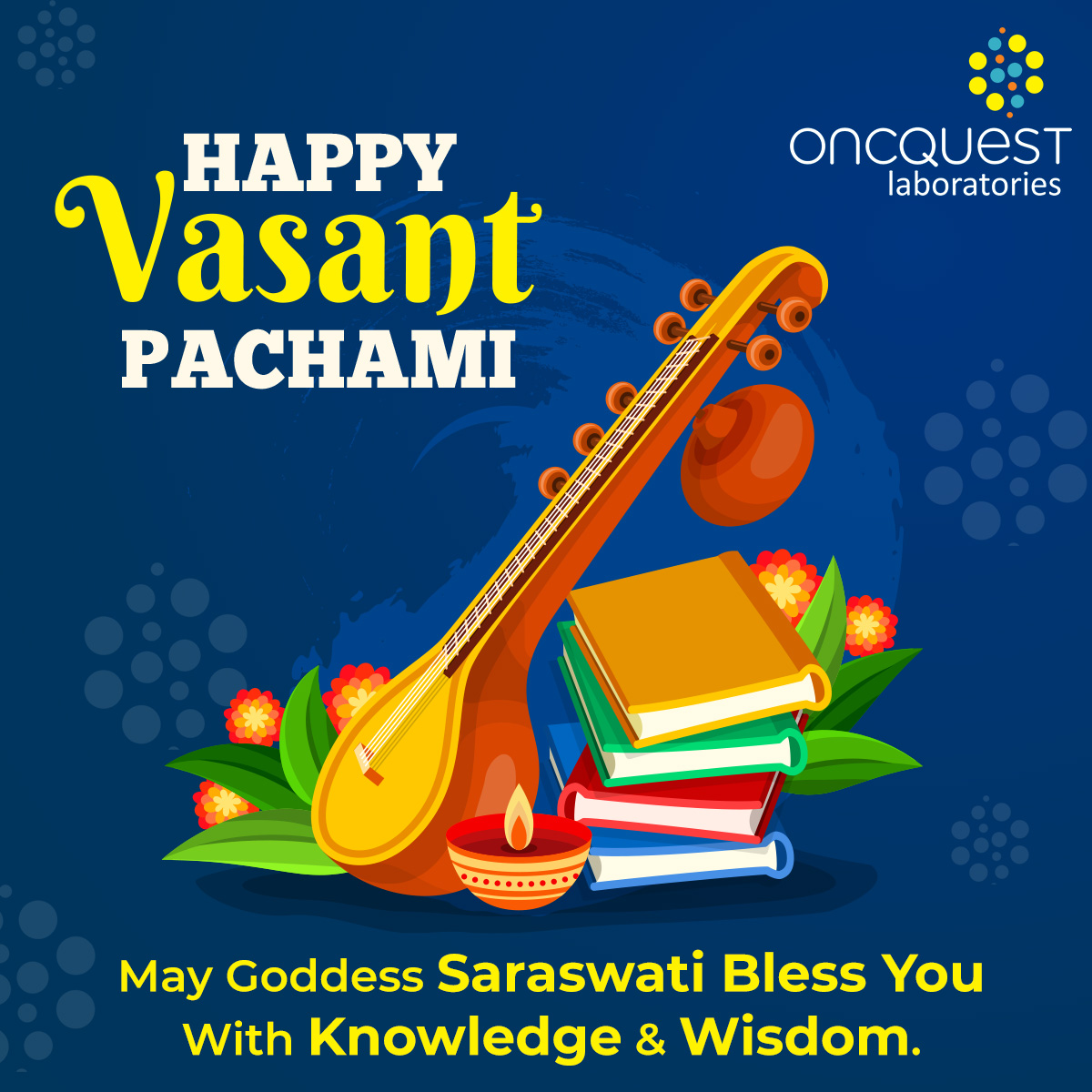 Oncquest1's tweet photo. May the auspicious occasion of Vasant Panchami, bring you Wealth of Knowledge and Good Health.
Oncquest wishes all of you Happy Vasant Panchami. https://t.co/JSG3fvdYBd