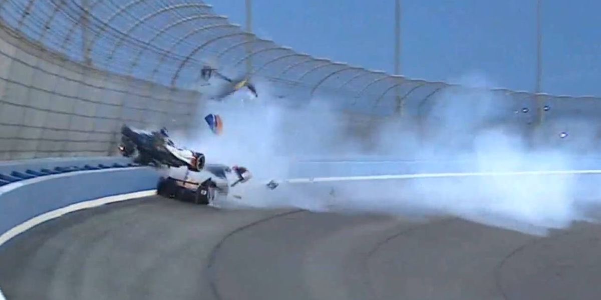 Another SPM driver, Mikhail Aleshin, suffered chest injuries including a near fatal internal injury involving the aorta in a practice crash in 2014, where his car similarly speared straight into fencing at an angle where all forward momentum stopped.