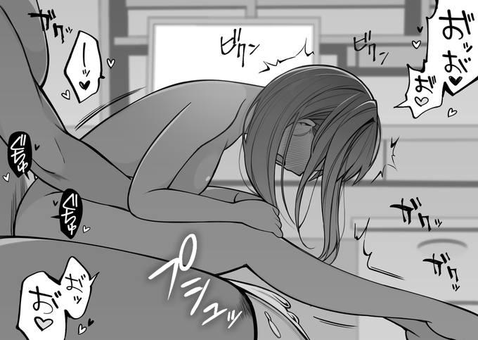 普段は勉強とレポートしかしないような部屋で淫らにイキまくる女の子の落書き 